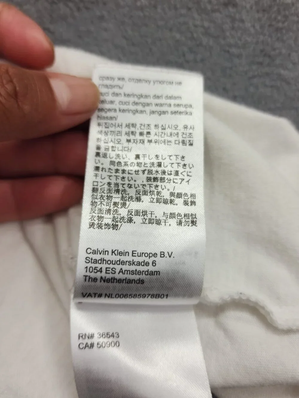 Calvin Klein CK Slim Fit Polo Shirt Men L White Striped 100% Cotton - Picture 12 of 15